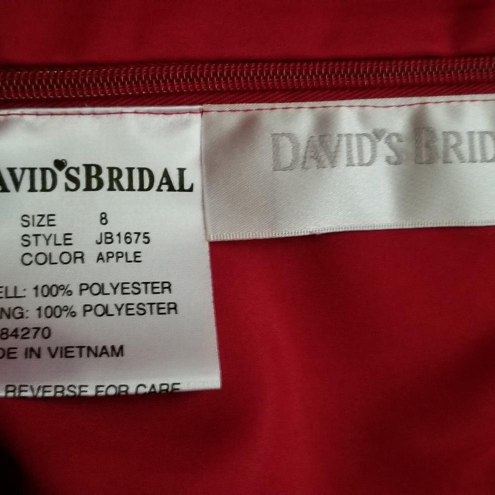 David's Bridal junior bridesmaid dress size 8 - Picture 5 of 8
